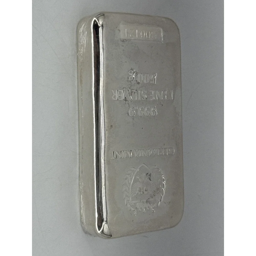 Germania Mint 500g 999.9 Fine Silver Cast Bar Bullion Sealed Serialized Wrap 500